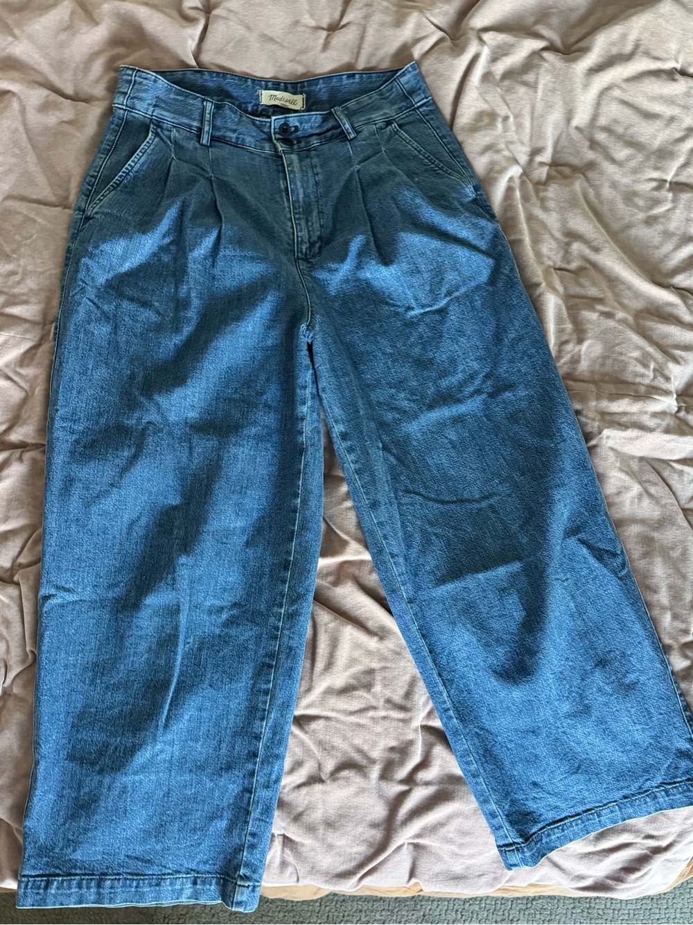 Madewell Pleated Wide-leg Jeans